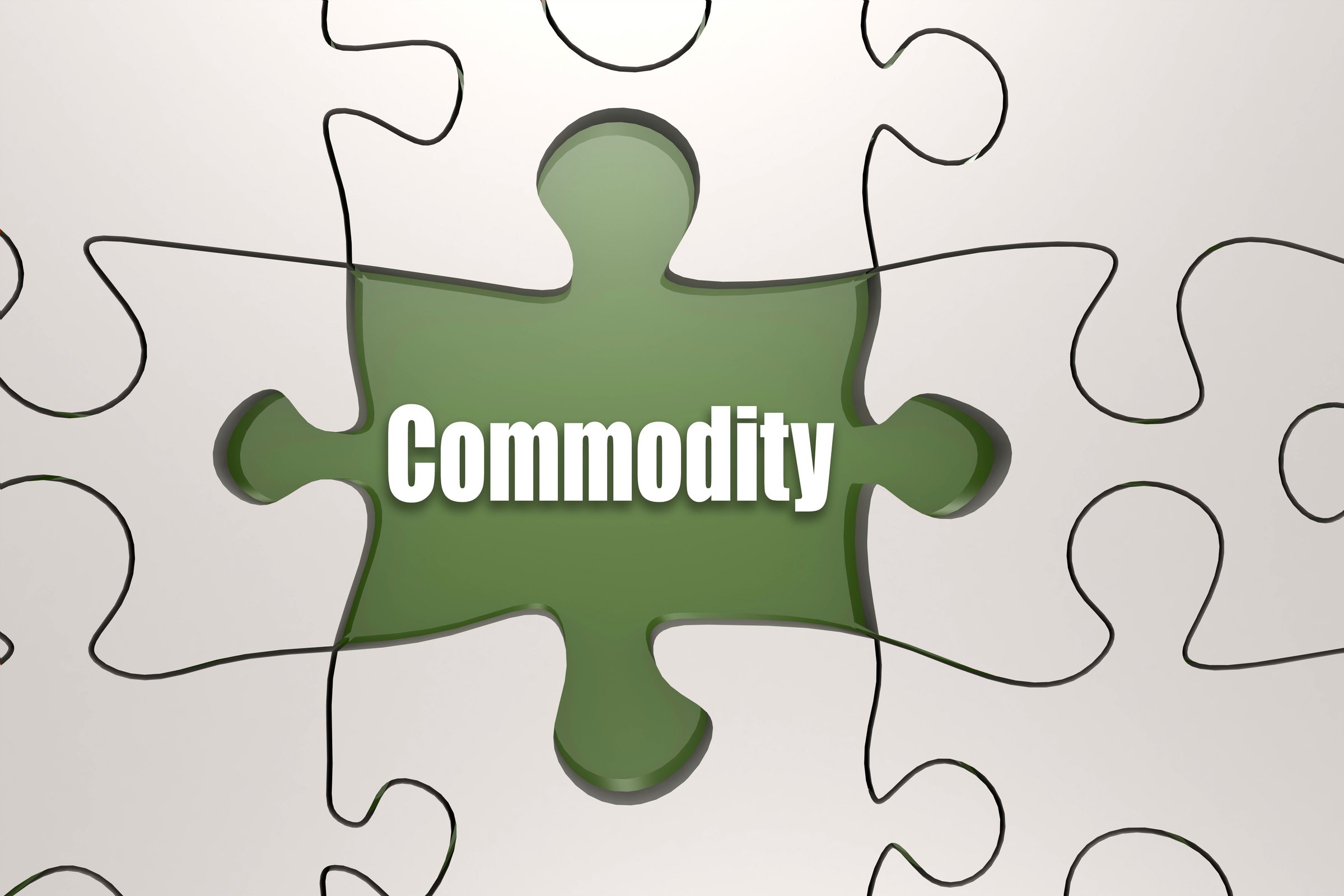 Commodity word on jigsaw puzzle