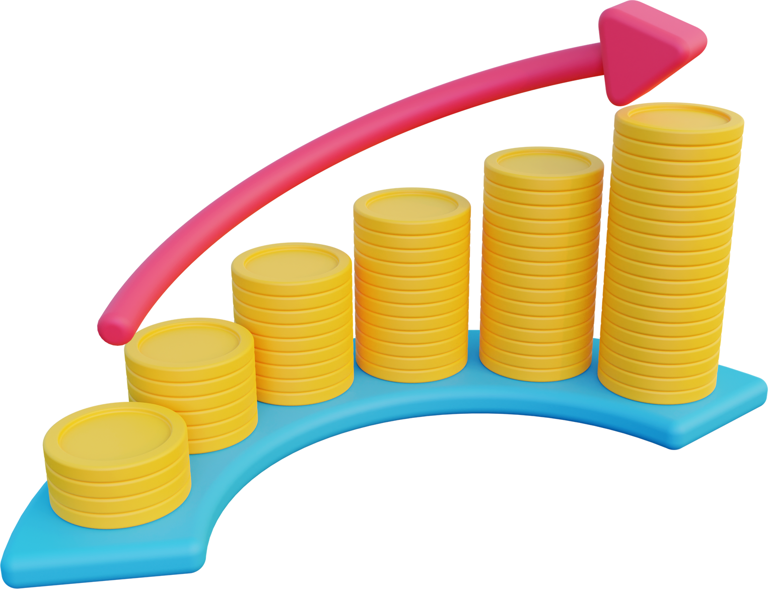 3d Finance Growth icon